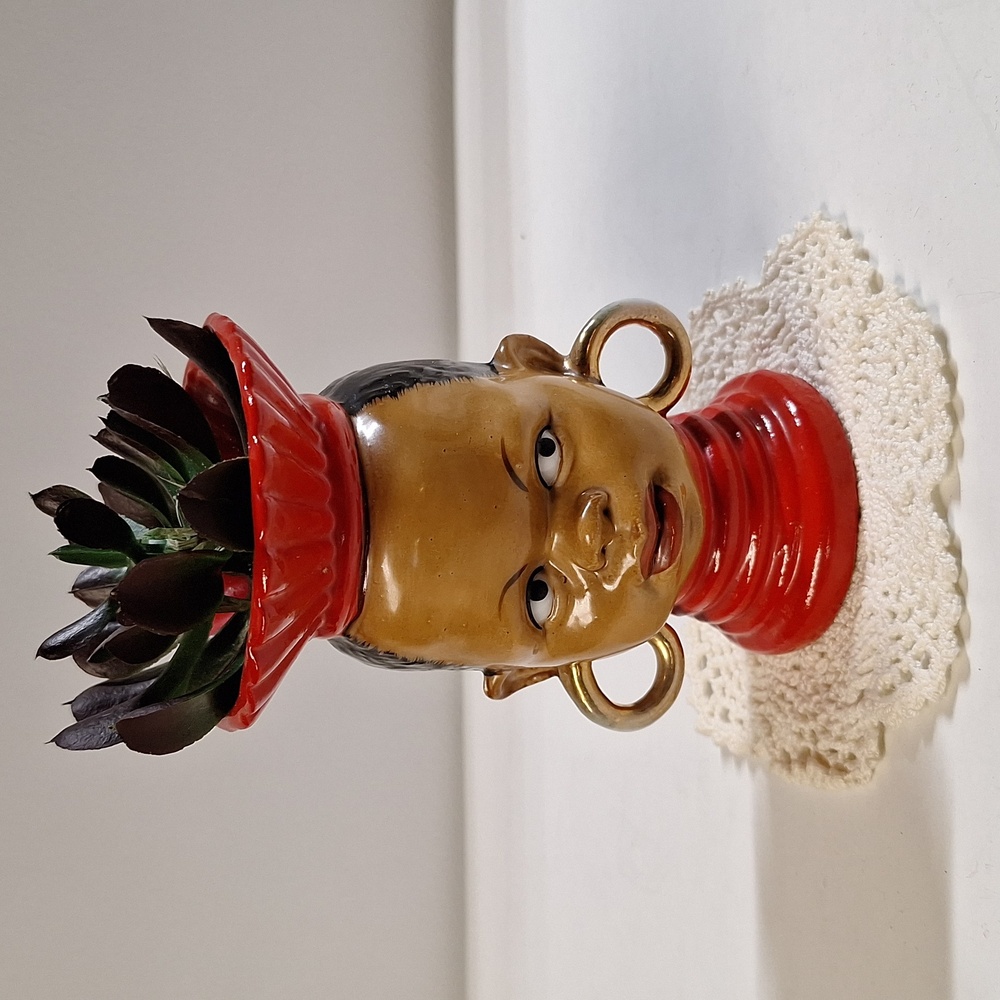 Vintage Shafford Lady Head Vase Planter